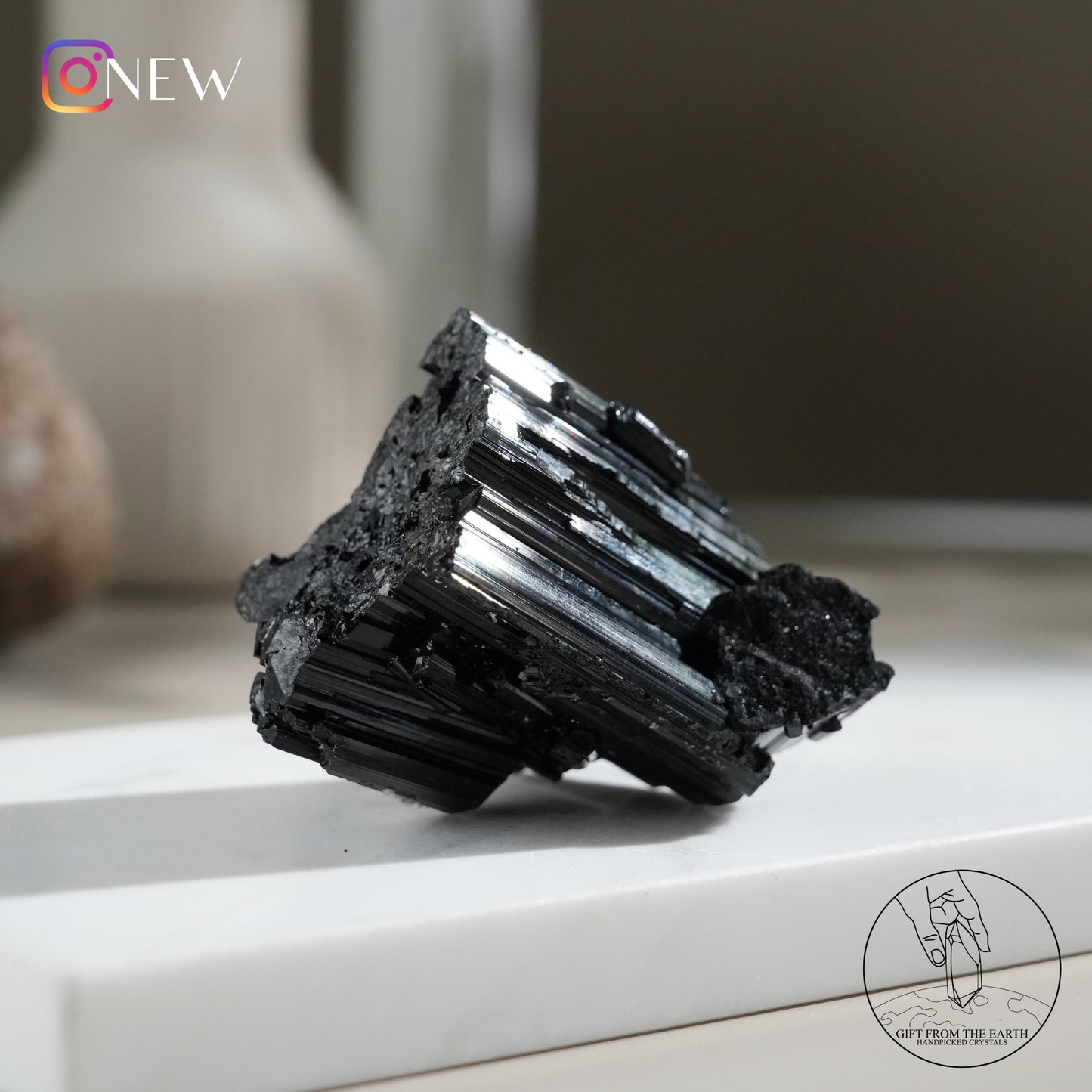 Mozambique lustrous black tourmaline 