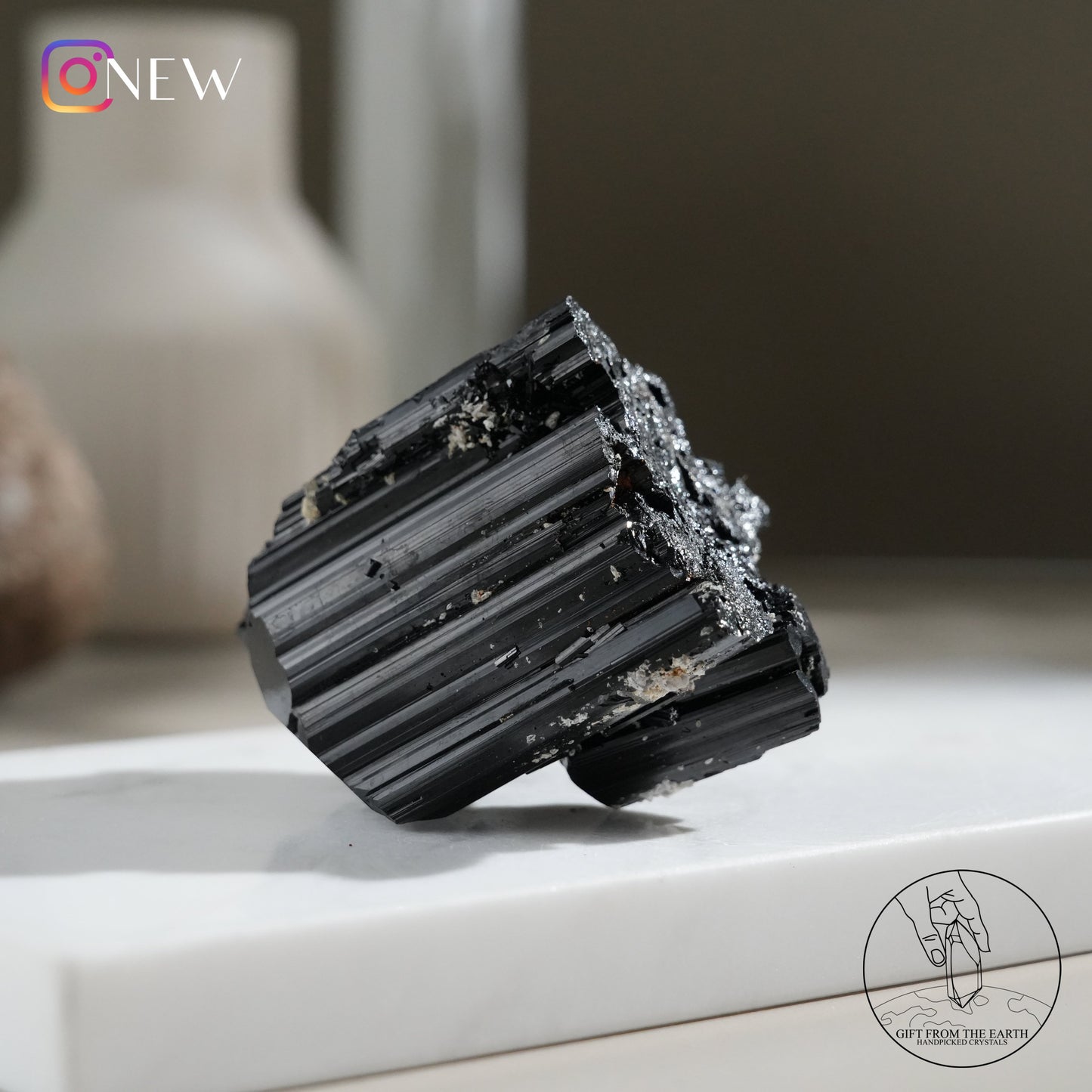 Mozambique lustrous black tourmaline 