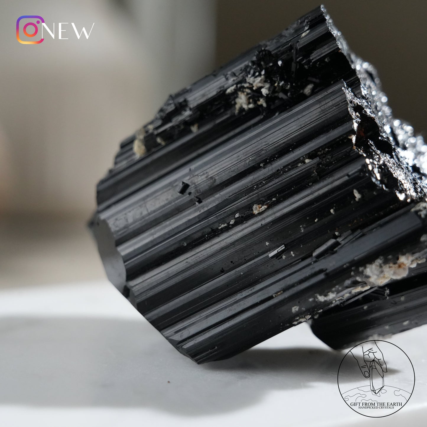 Mozambique lustrous black tourmaline 