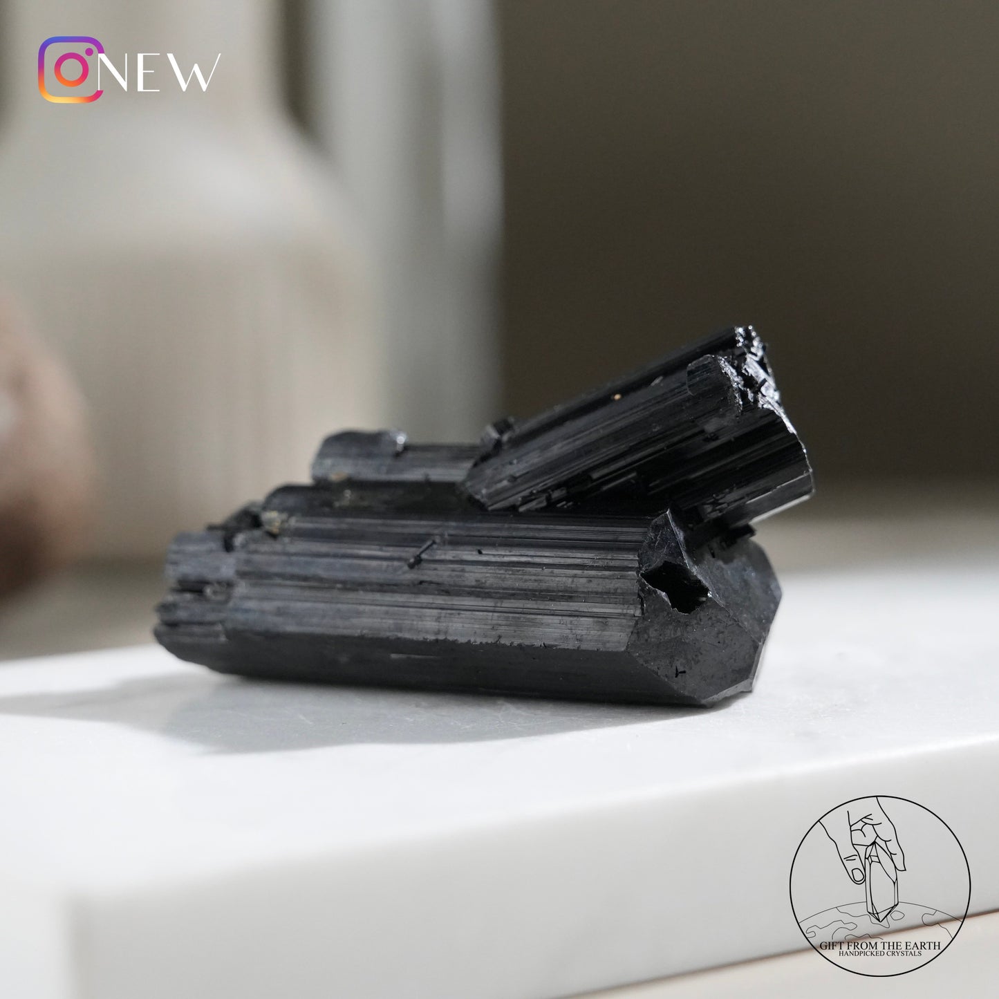 Mozambique lustrous black tourmaline 