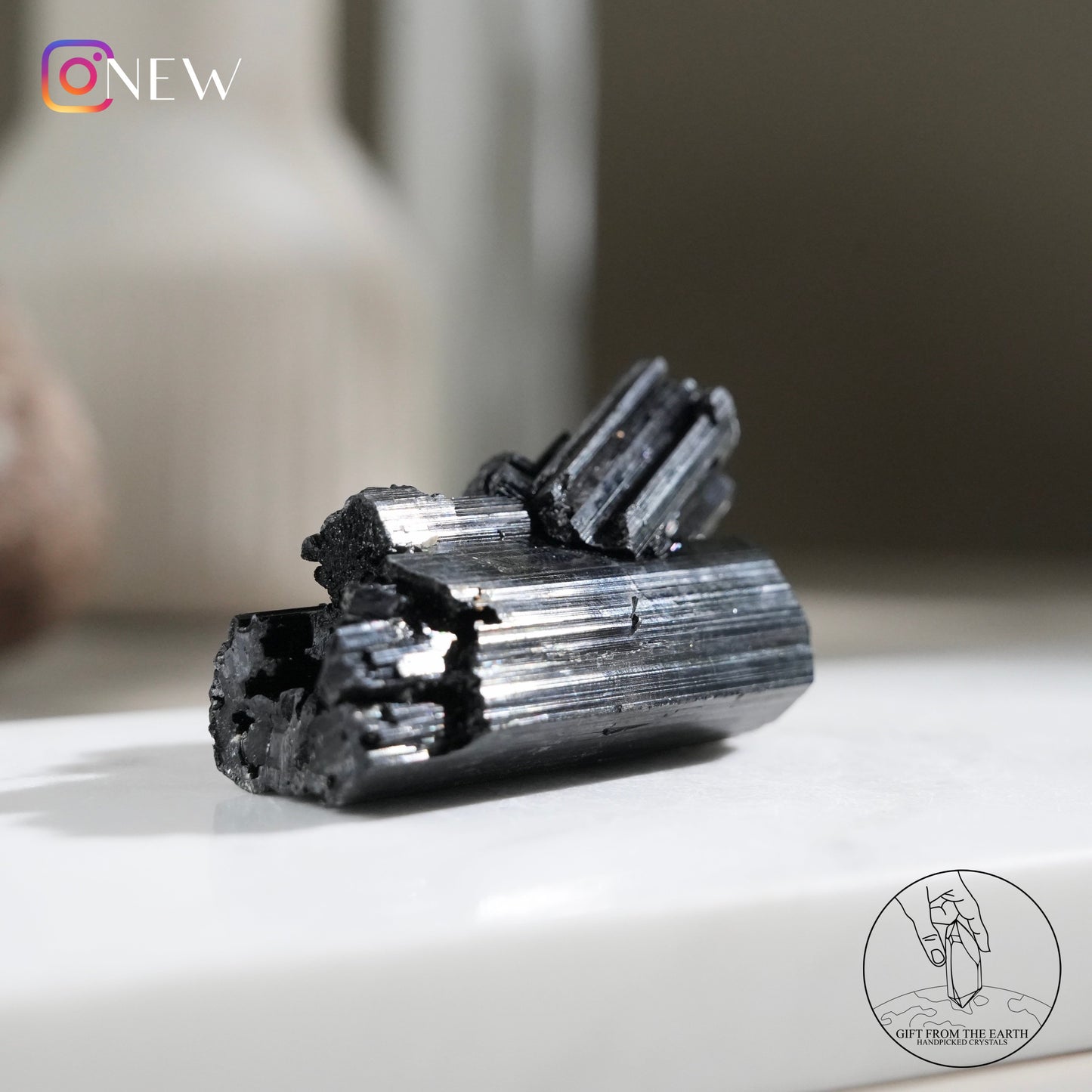 Mozambique lustrous black tourmaline 