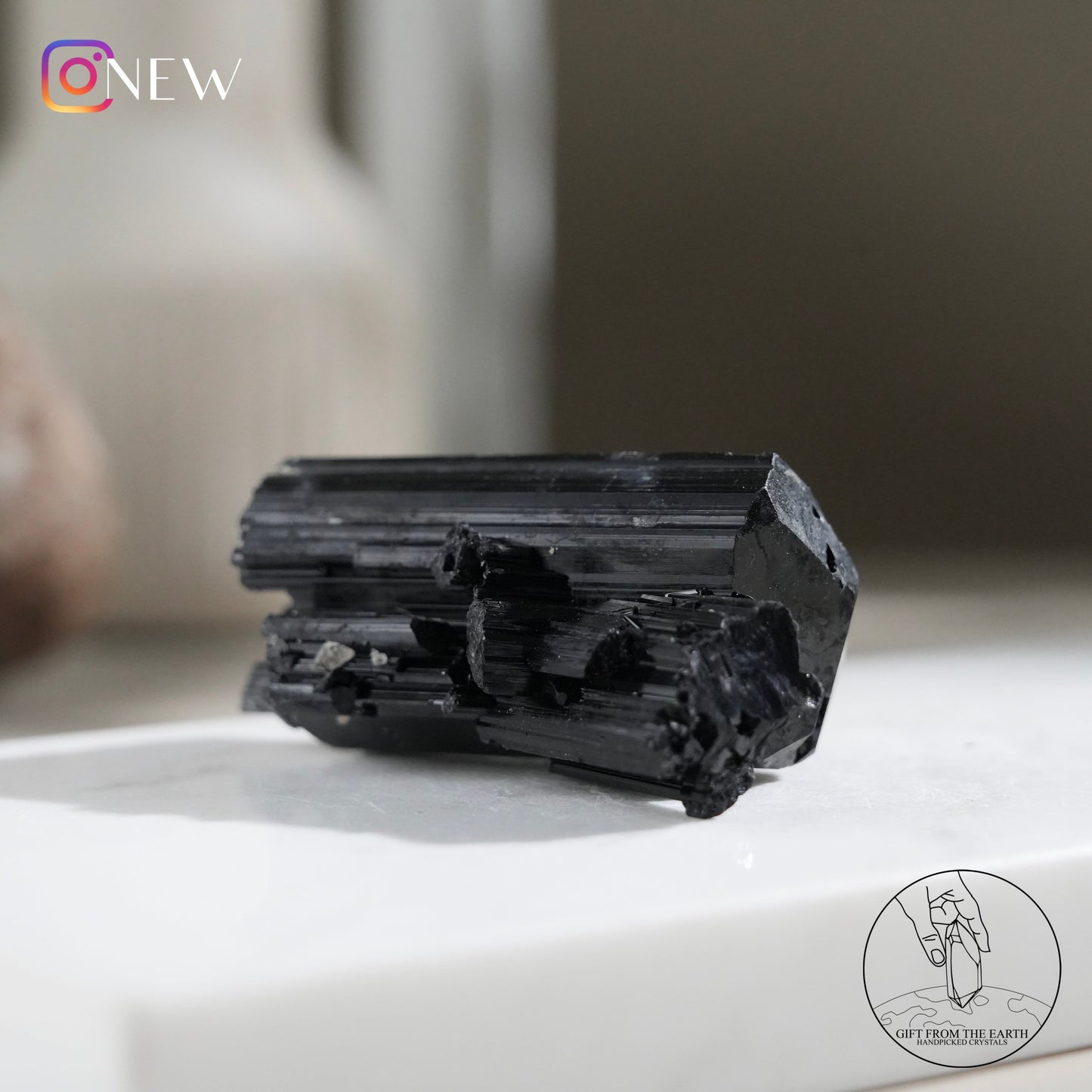 Mozambique lustrous black tourmaline 