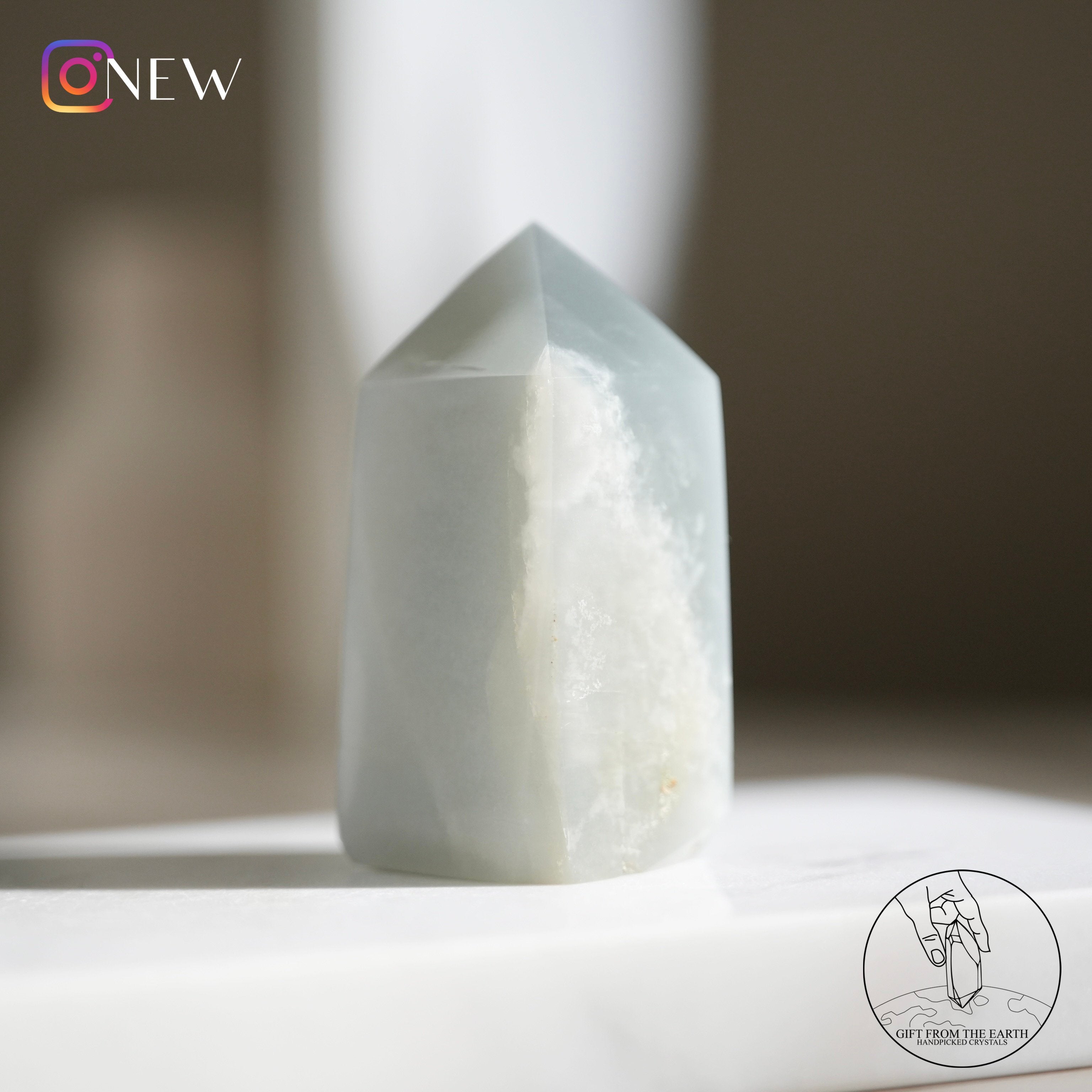坦桑尼亞綠月光石柱– GFE Handpicked Crystals