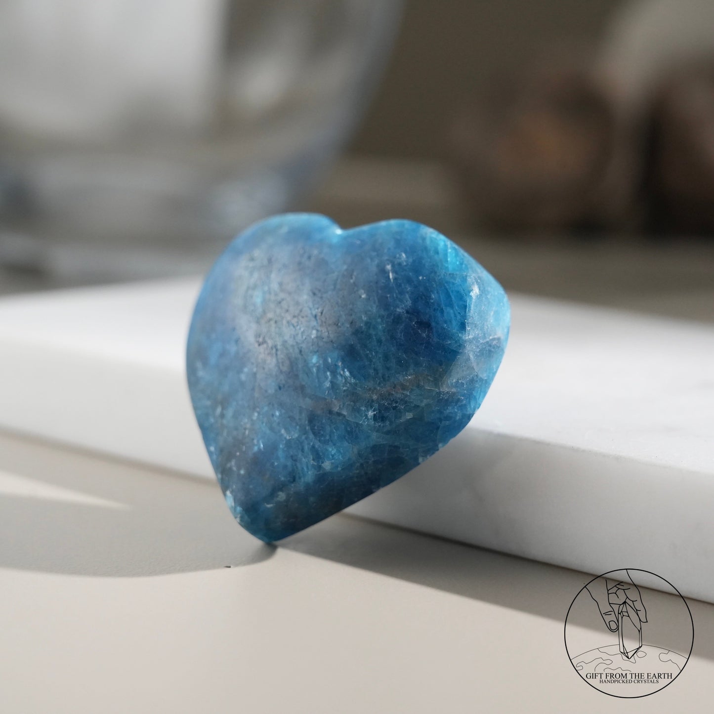 Blue lazulite heart