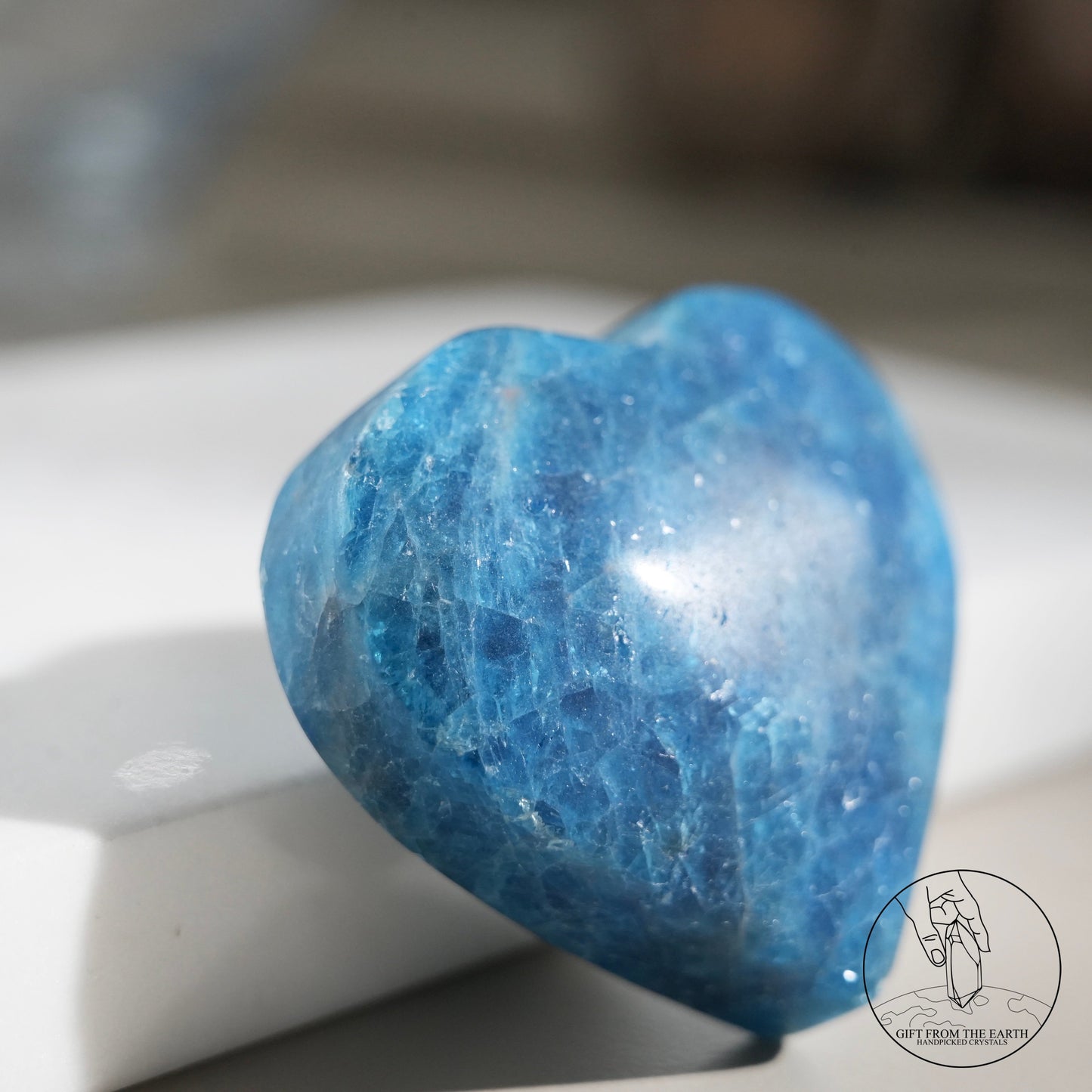 Blue lazulite heart