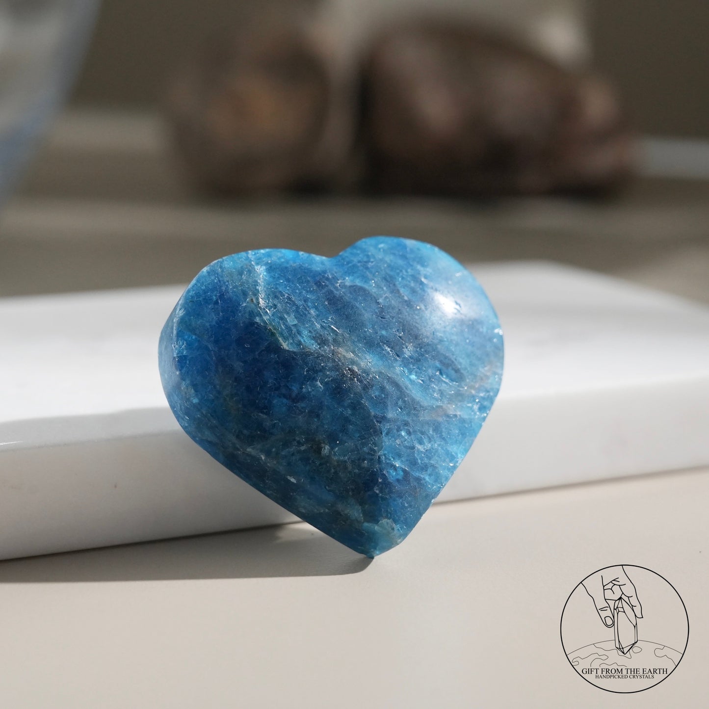 Blue lazulite heart