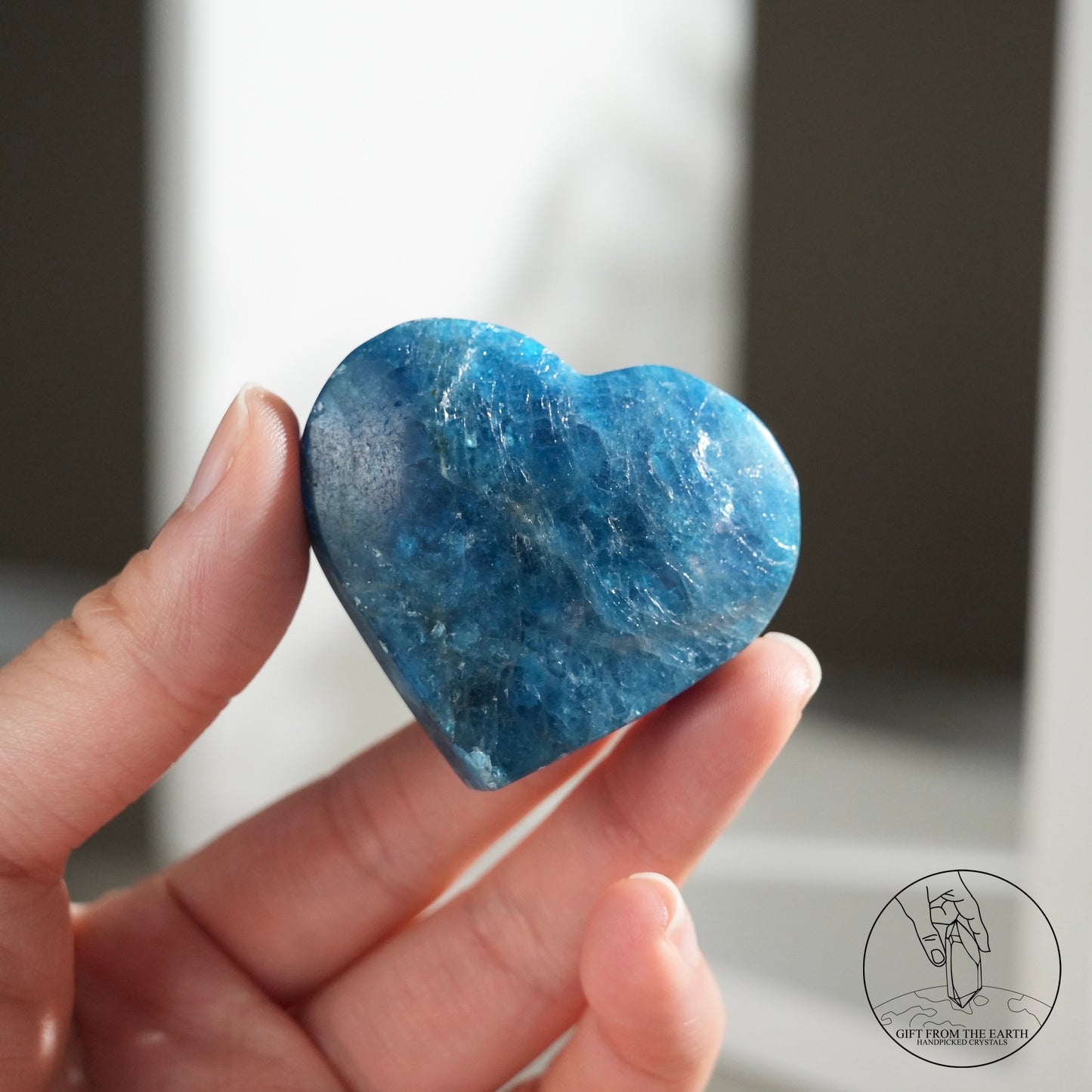 Blue lazulite heart