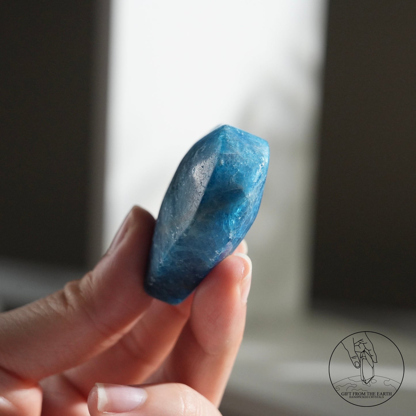 Blue lazulite heart