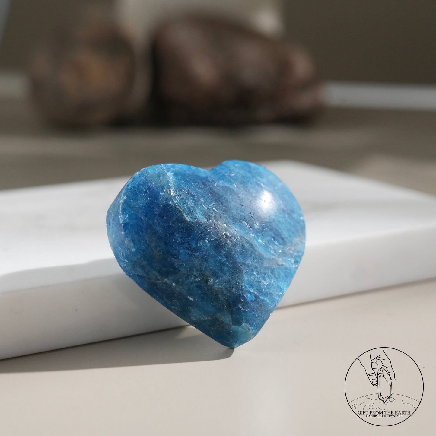 Blue lazulite heart