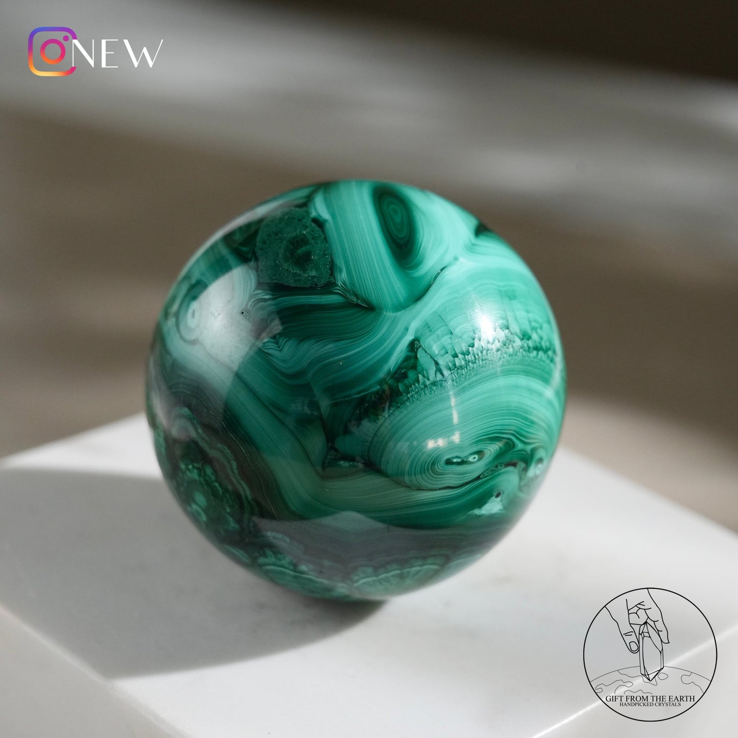 Malachite sphere