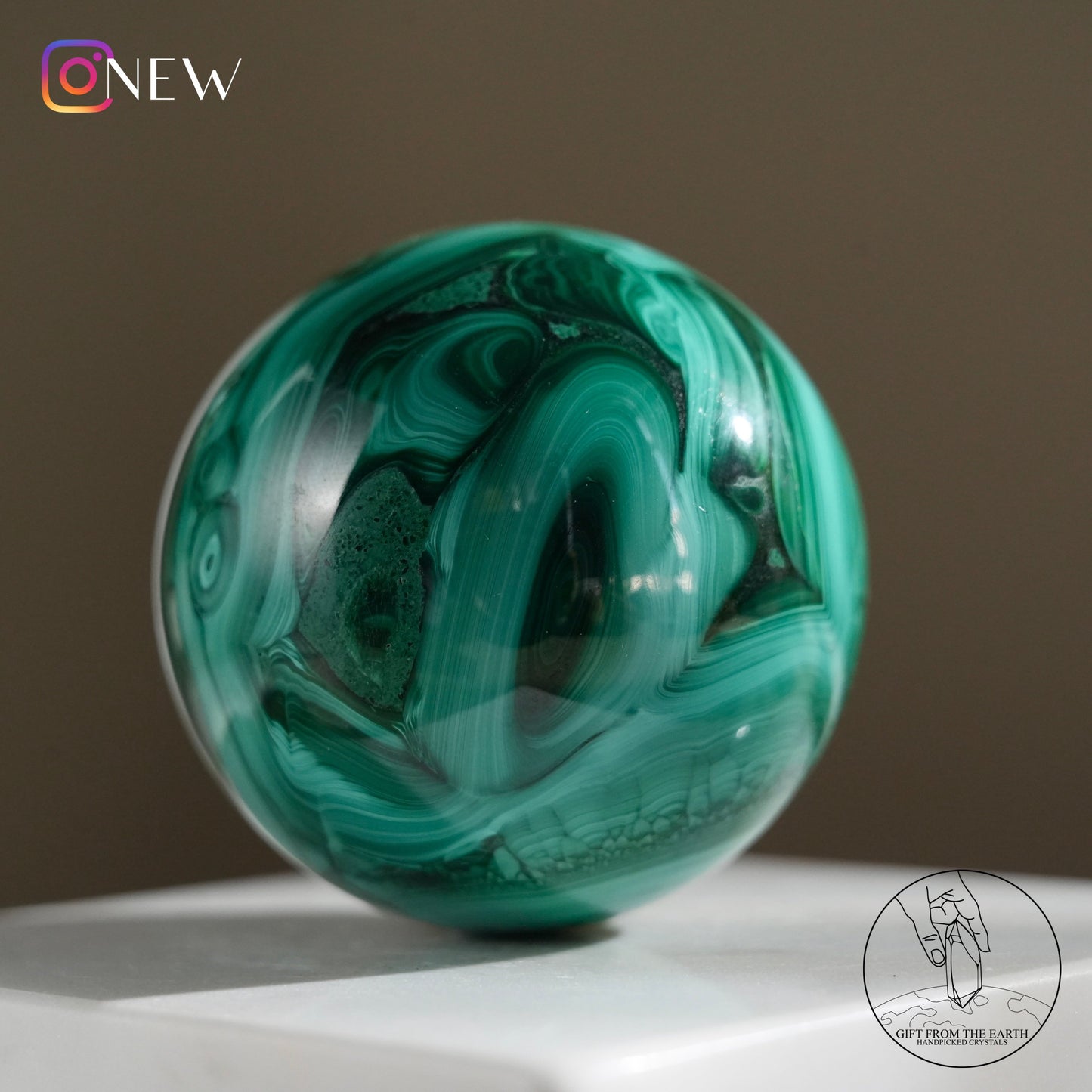 Malachite sphere