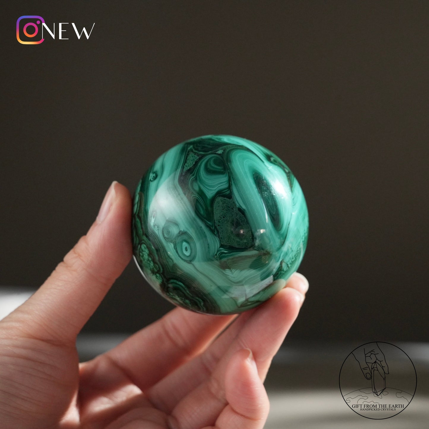 Malachite sphere