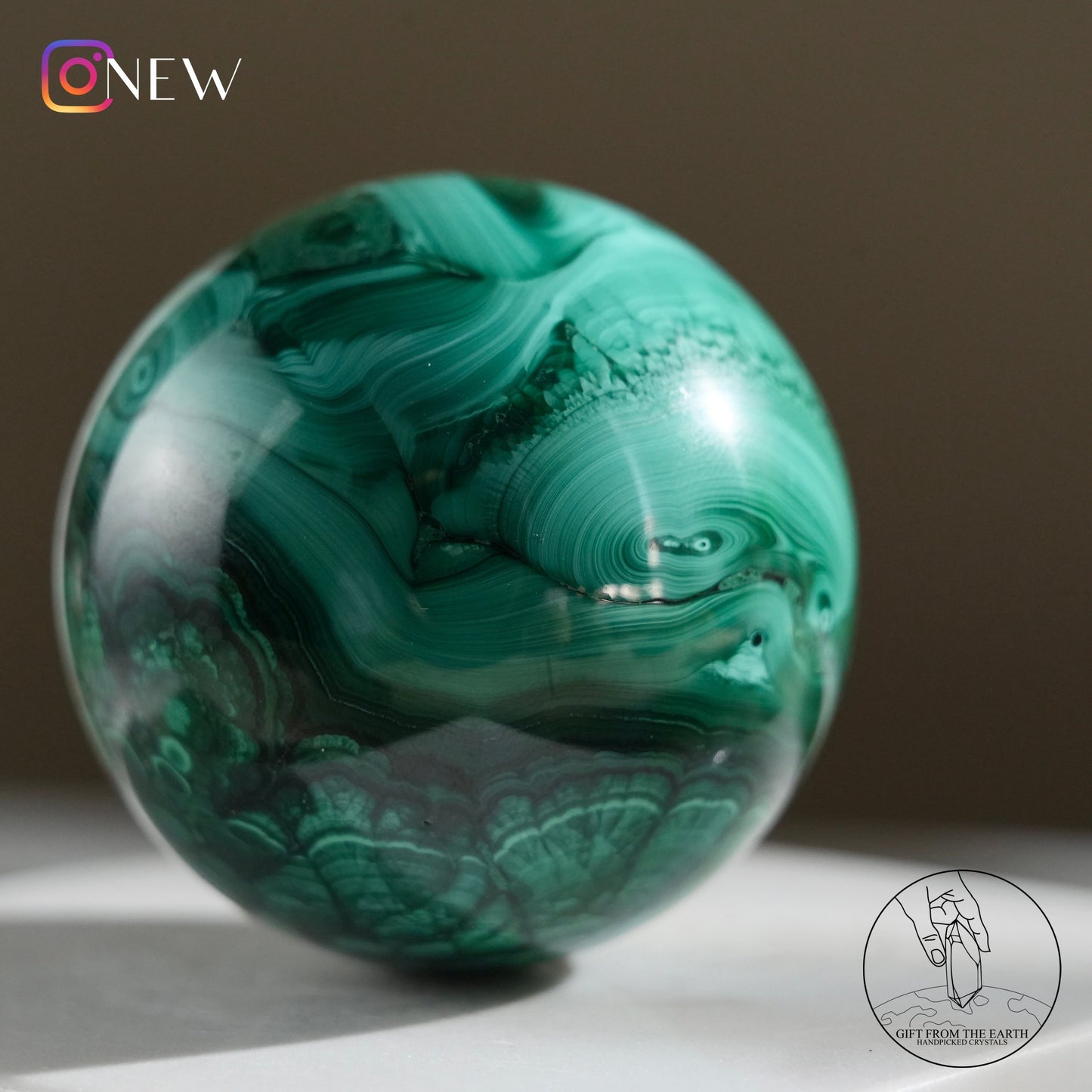 Malachite sphere