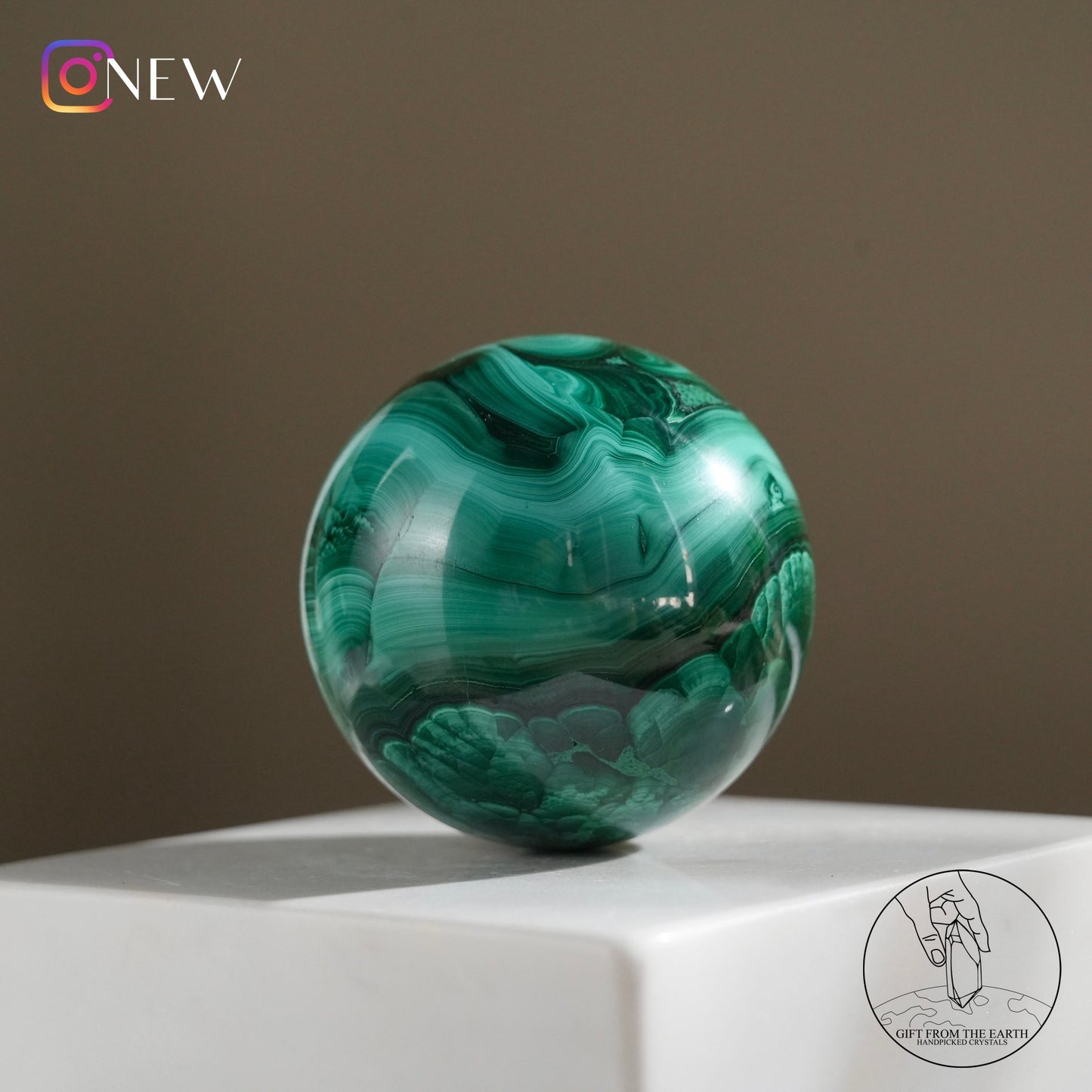 Malachite sphere