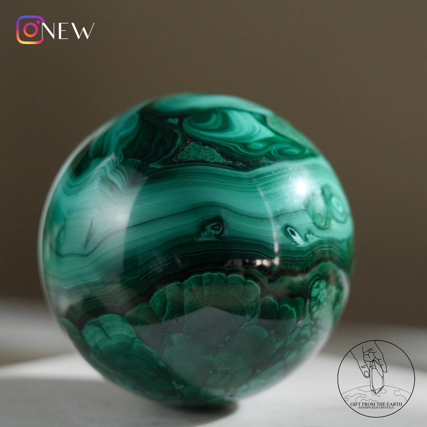 Malachite sphere