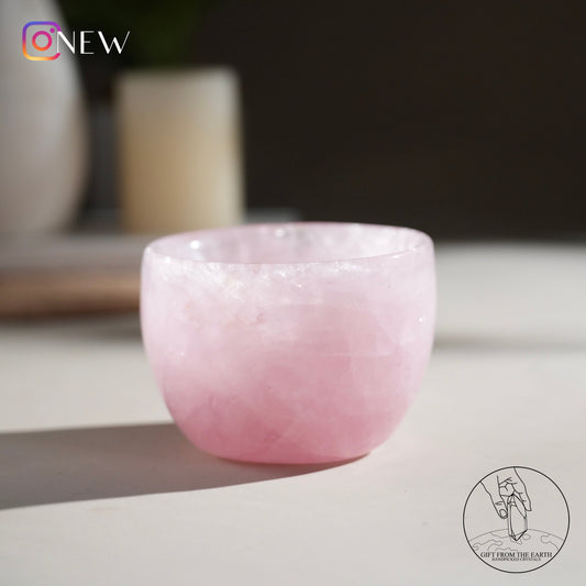 Mozambique rose quartz bowl