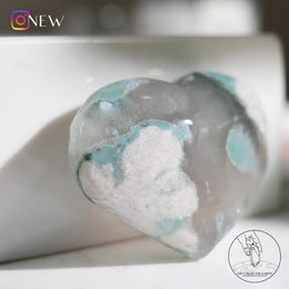玉化綠櫻花瑪瑙心