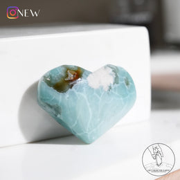 玉化綠櫻花瑪瑙心