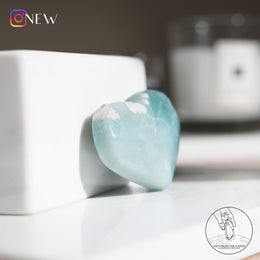 玉化綠櫻花瑪瑙心