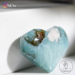 玉化綠櫻花瑪瑙心