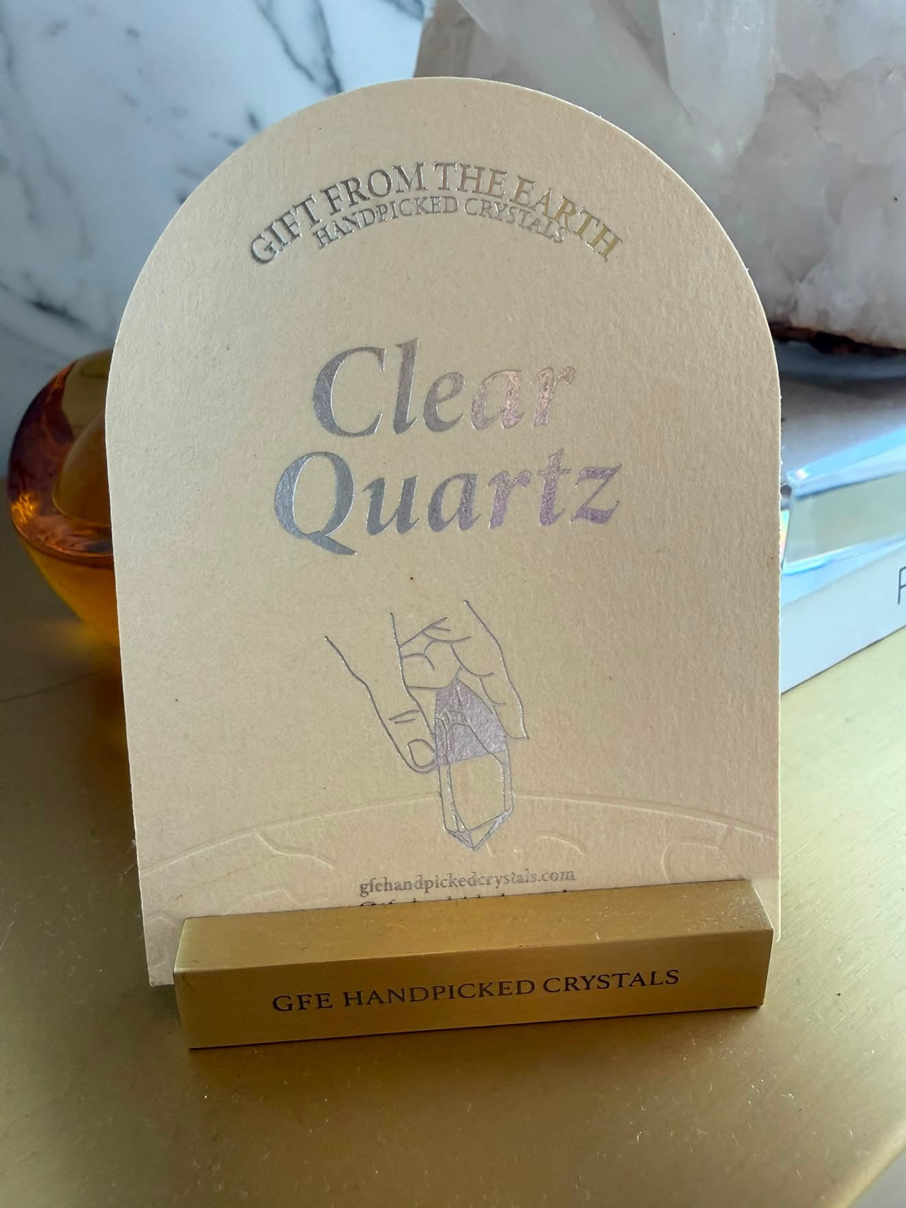 Display card set and the crystal stands