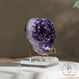 心形紫水晶簇