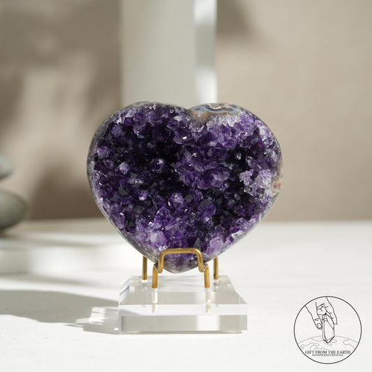 心形紫水晶簇