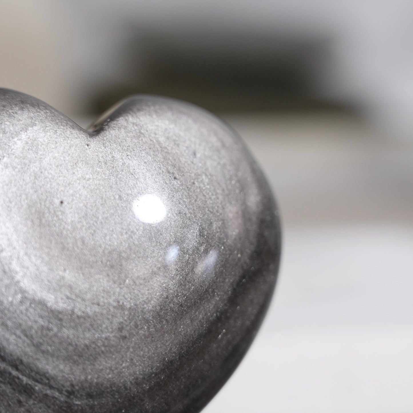 Golden obsidian heart