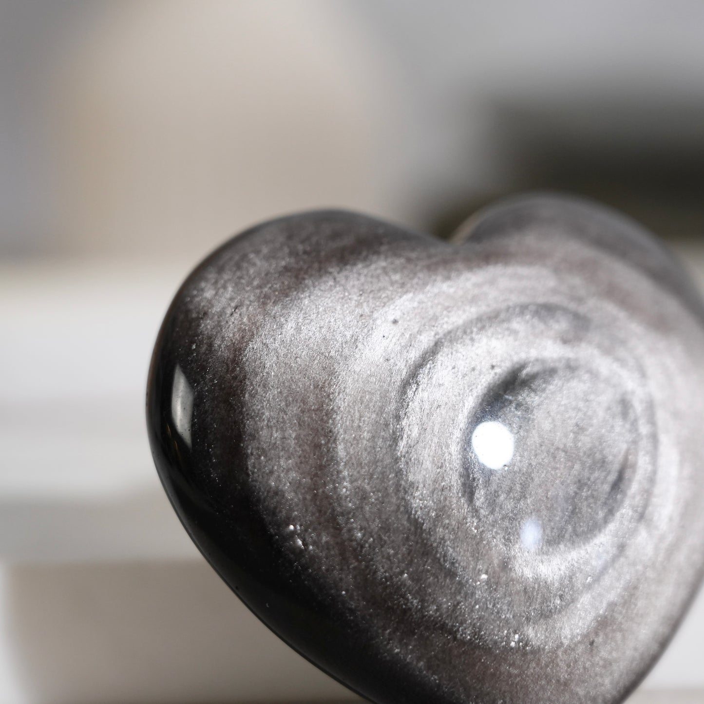 Golden obsidian heart