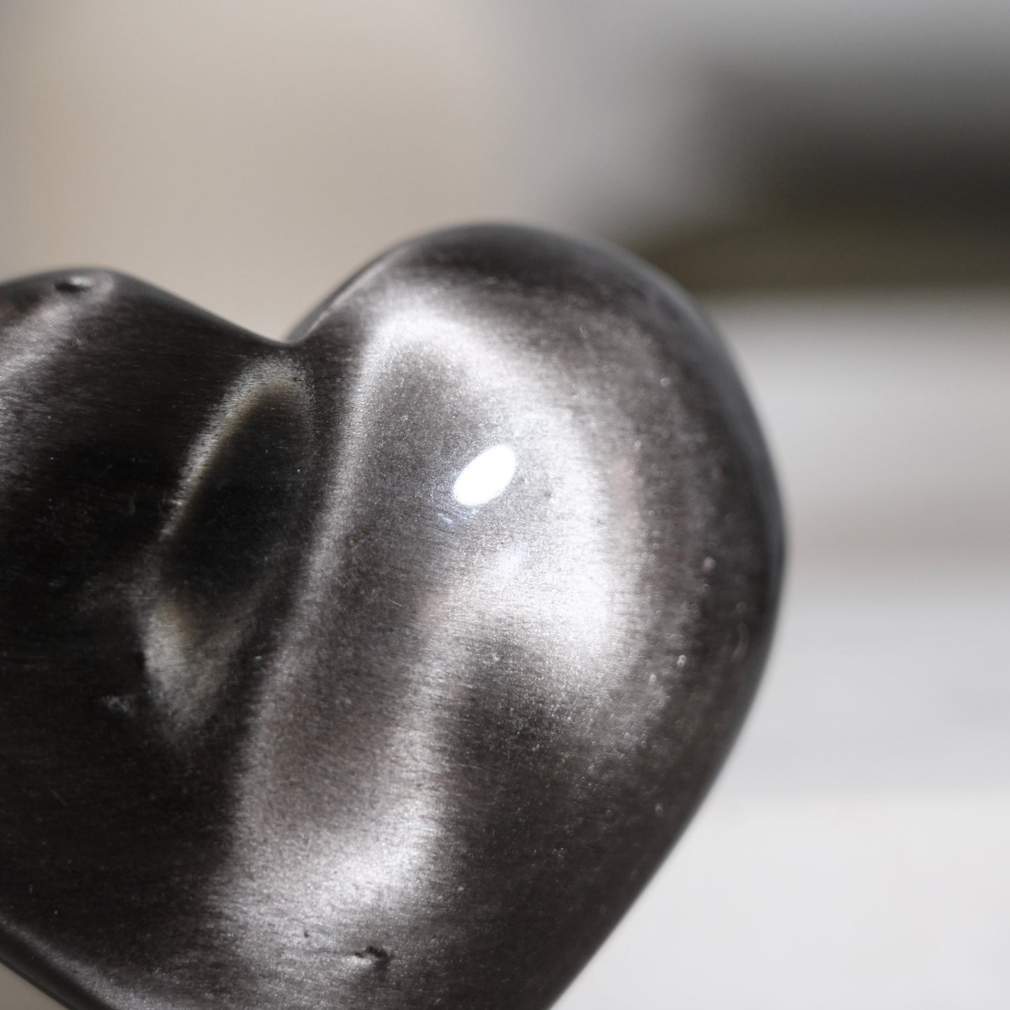Golden obsidian heart