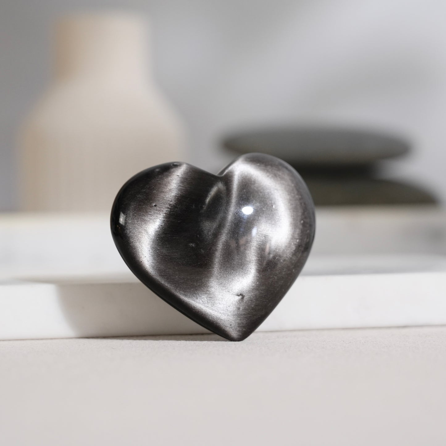 Golden obsidian heart
