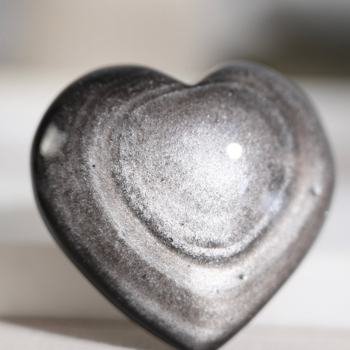 Golden obsidian heart