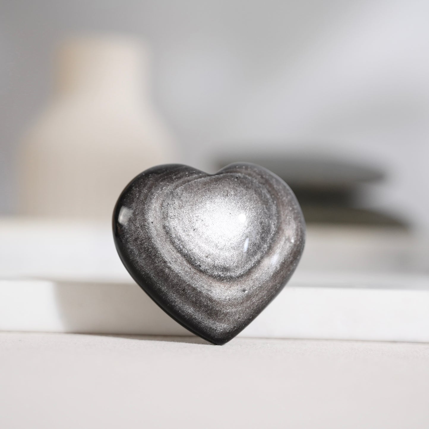 Golden obsidian heart