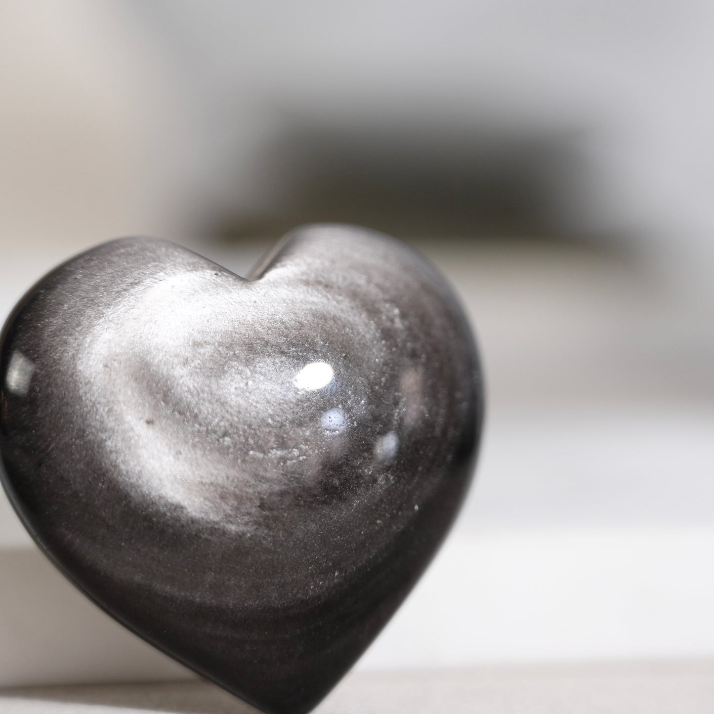 Golden obsidian heart