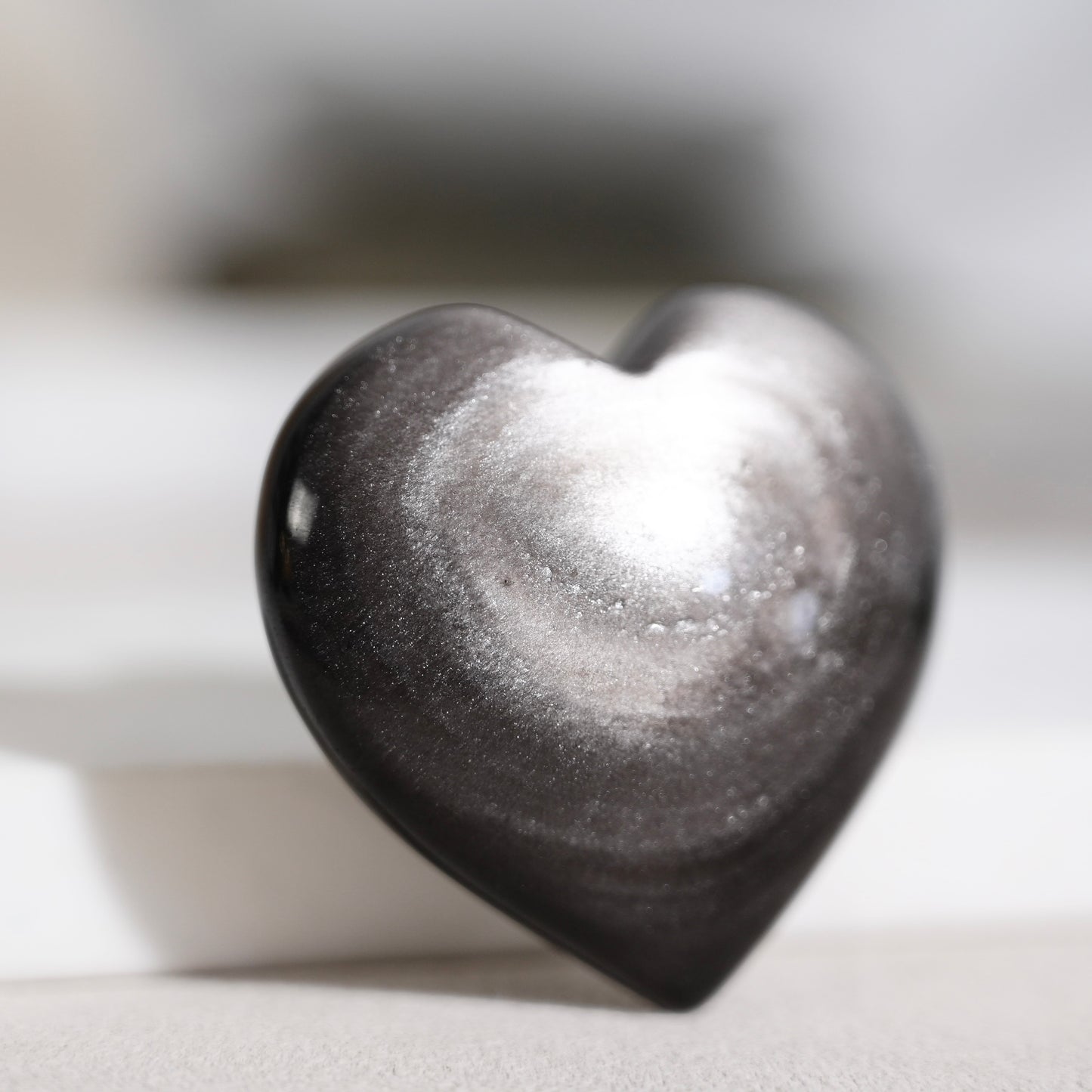 Golden obsidian heart