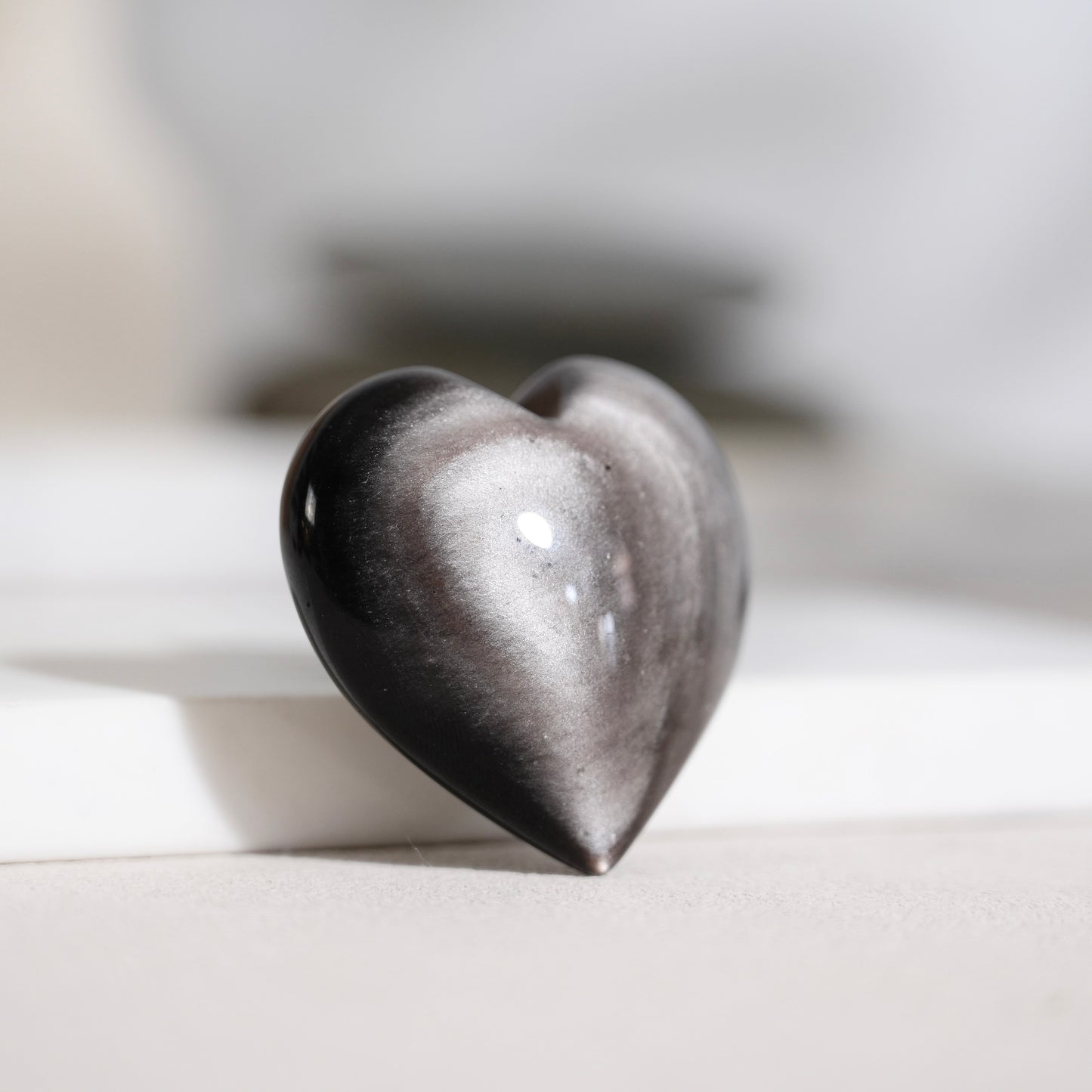 Golden obsidian heart