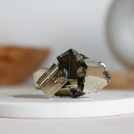 秘魯黃鐵礦原石方鉛礦共生