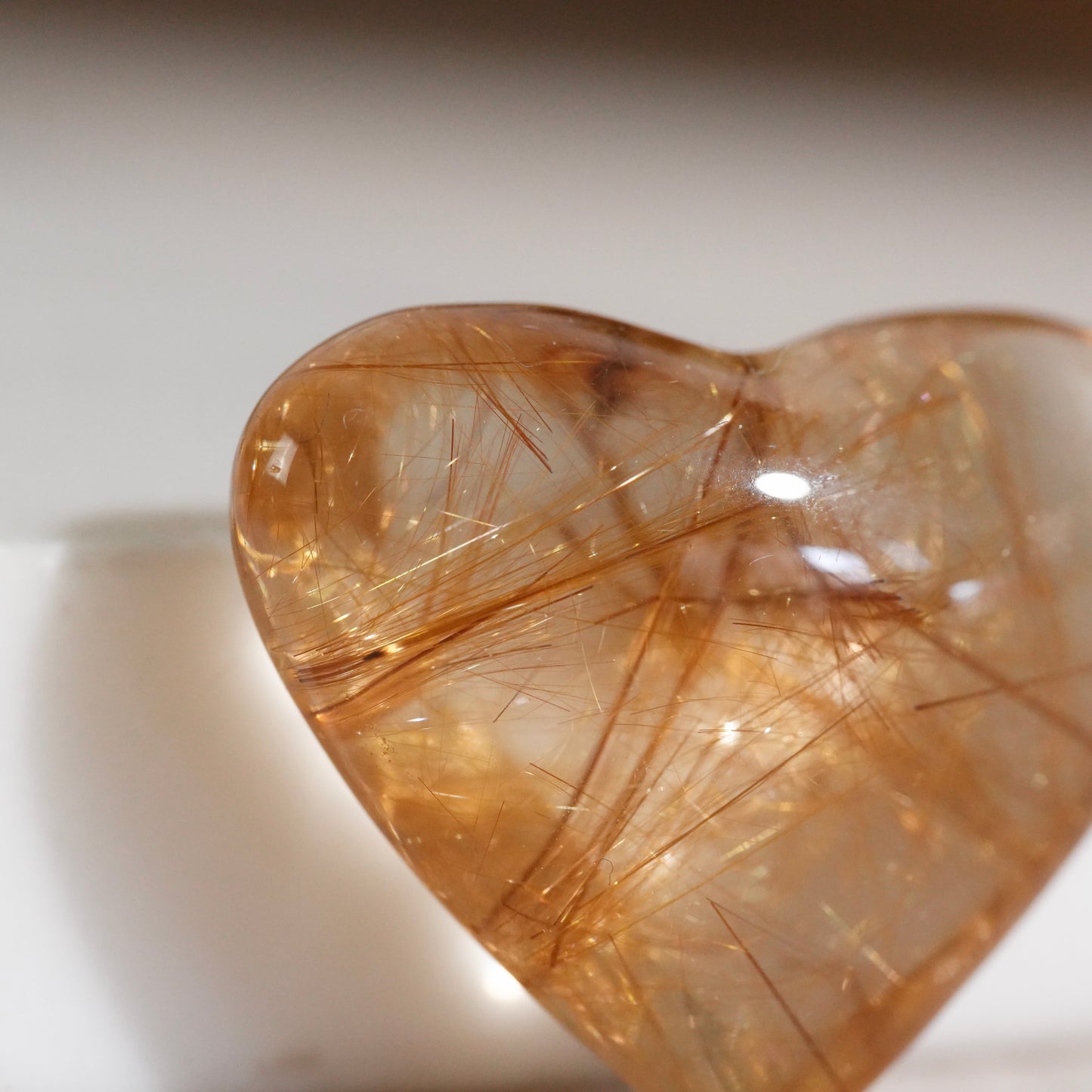 Silver rutilated quartz point