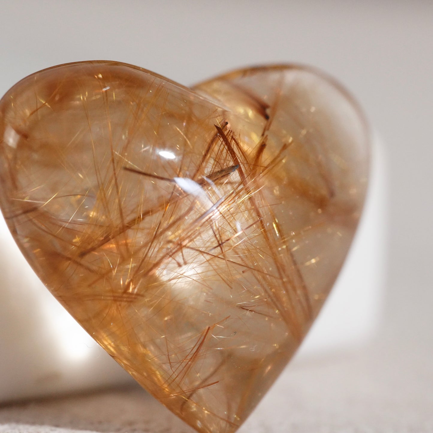 Silver rutilated quartz point