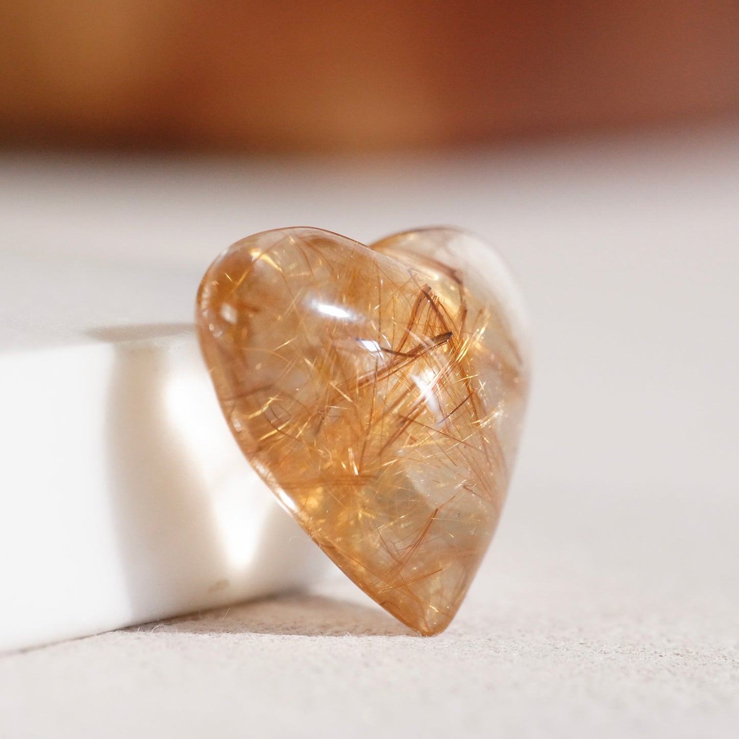 Silver rutilated quartz point