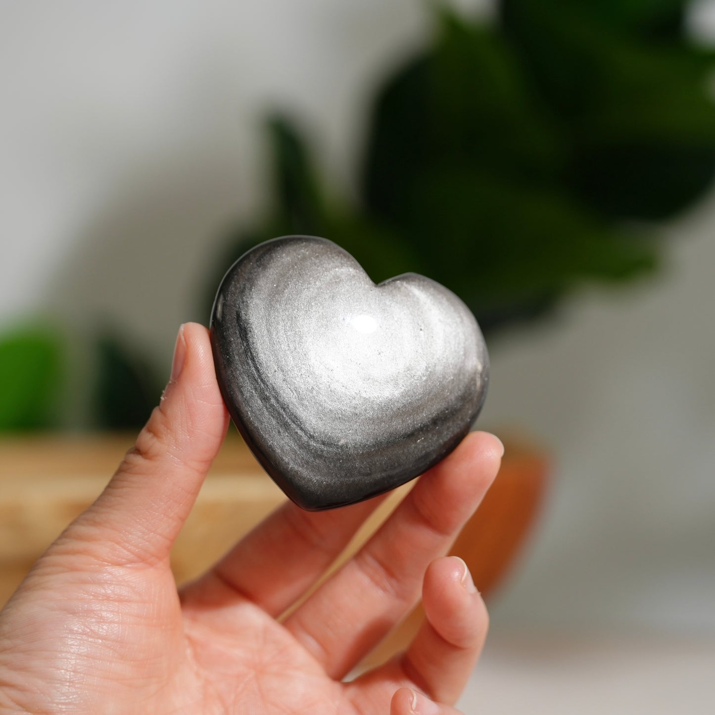 Golden obsidian heart