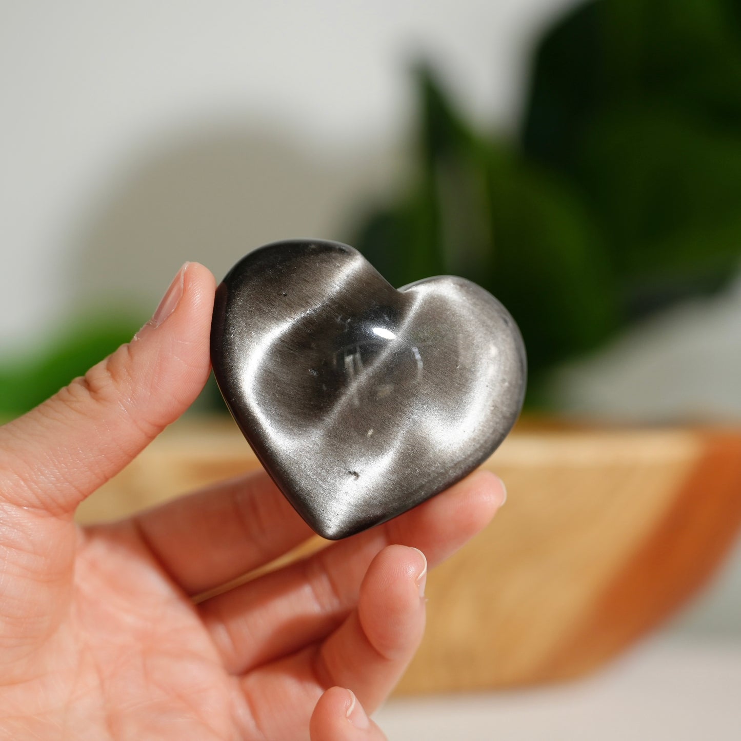 Golden obsidian heart