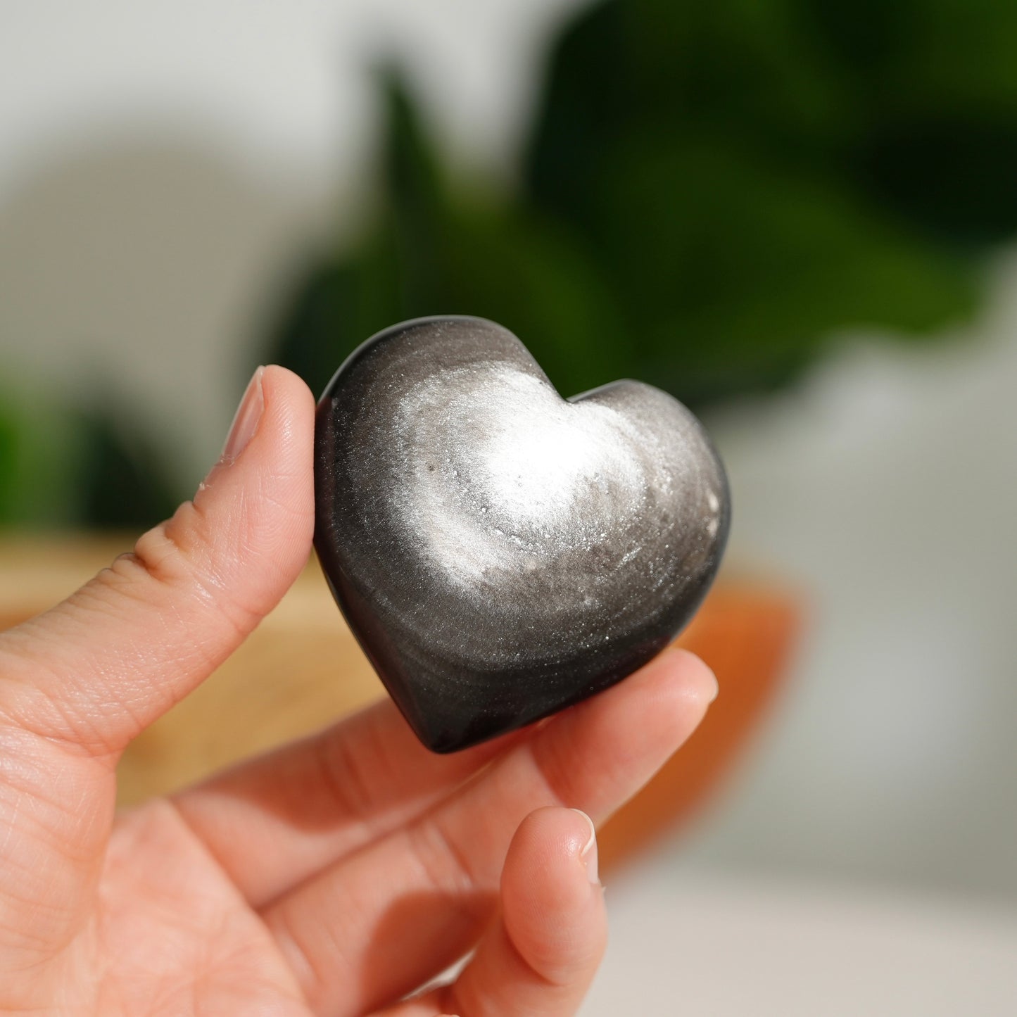 Golden obsidian heart