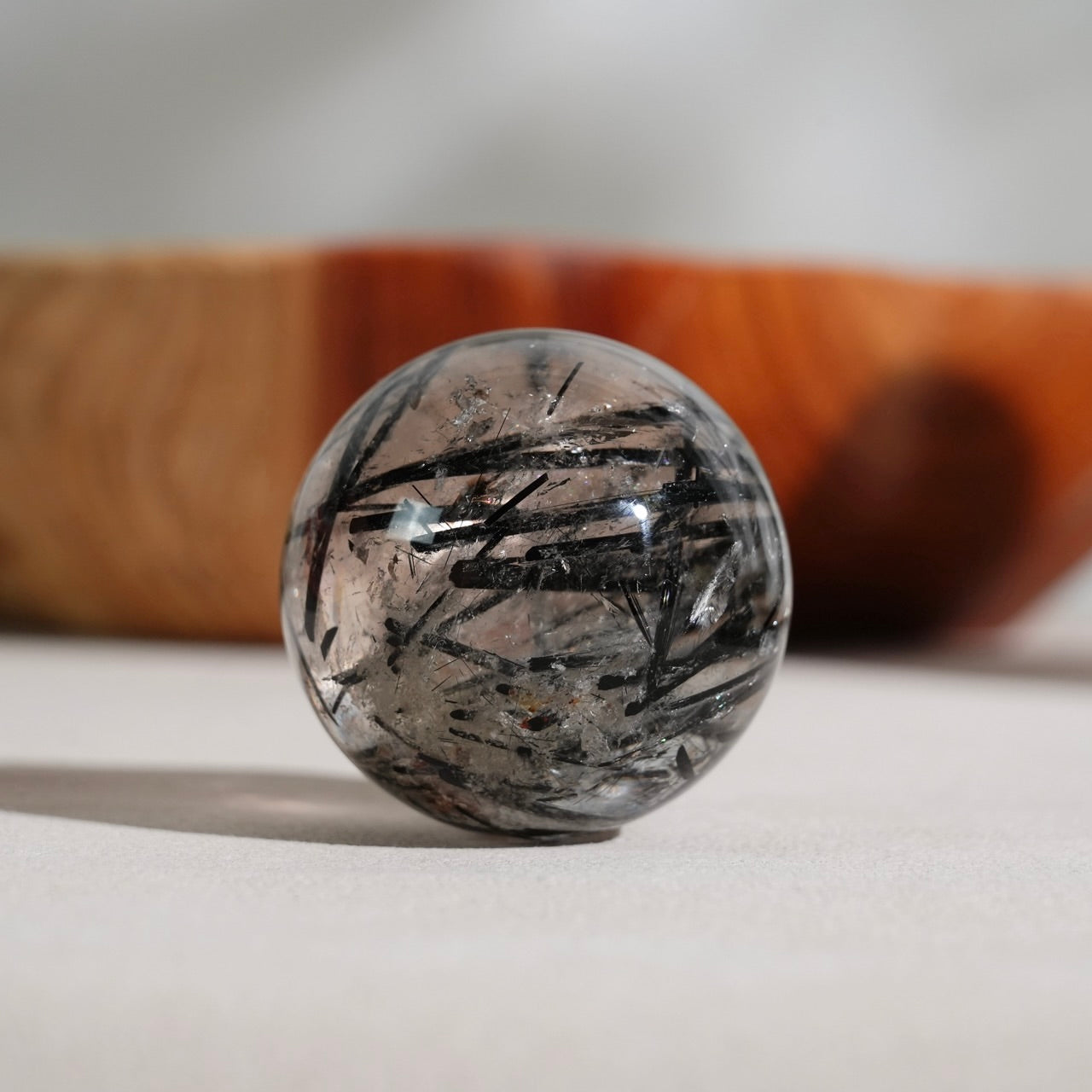 黑碧璽白水晶球