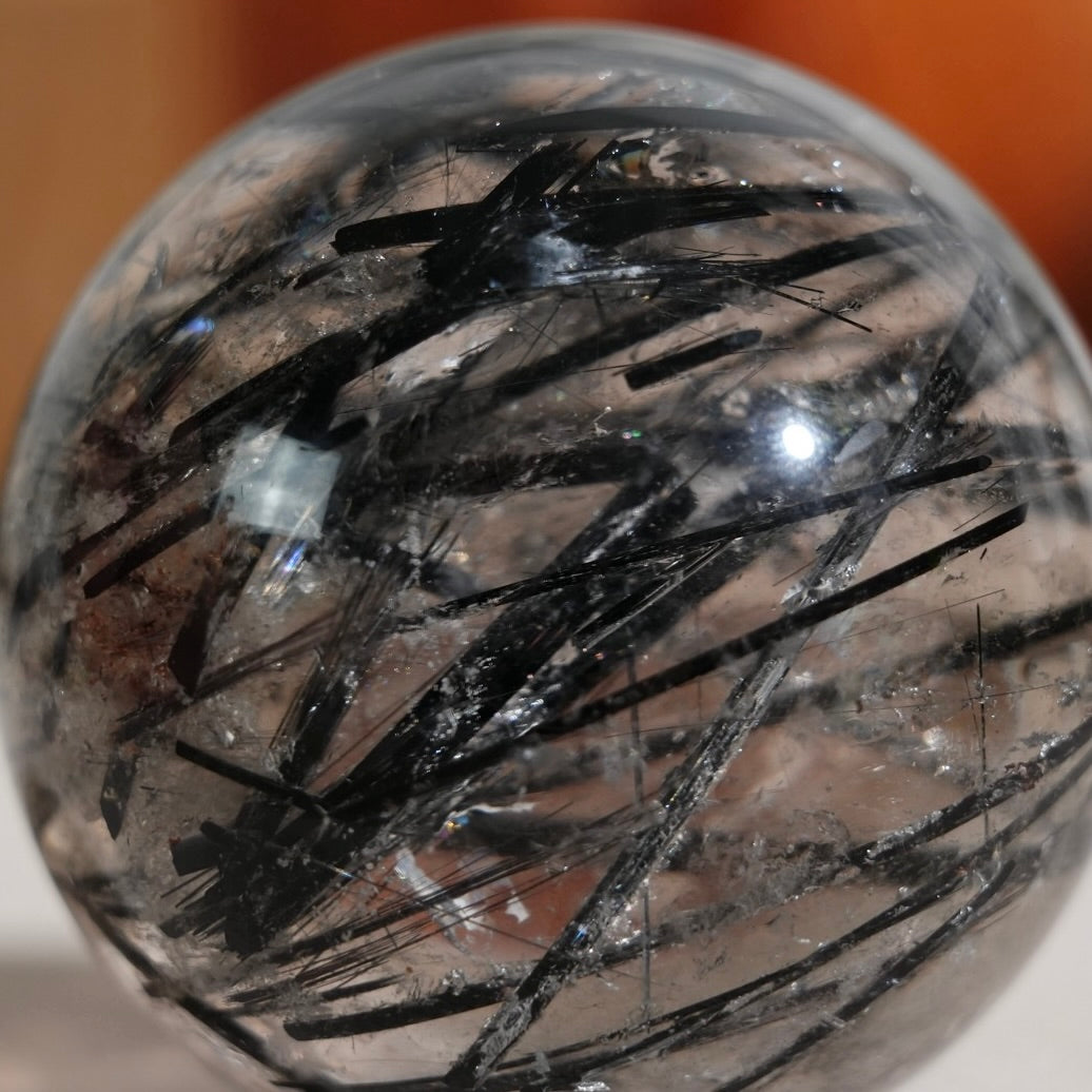 黑碧璽白水晶球