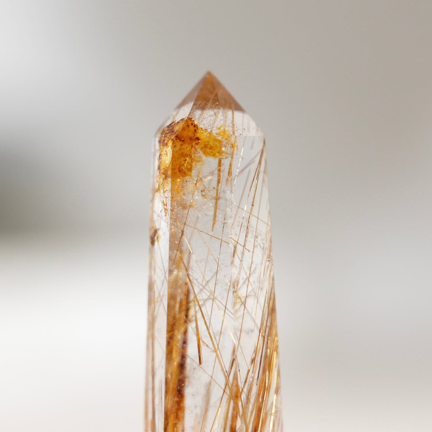 Golden titanium quartz freeform