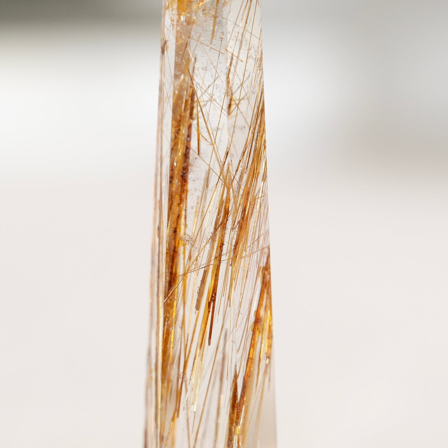 Golden titanium quartz freeform