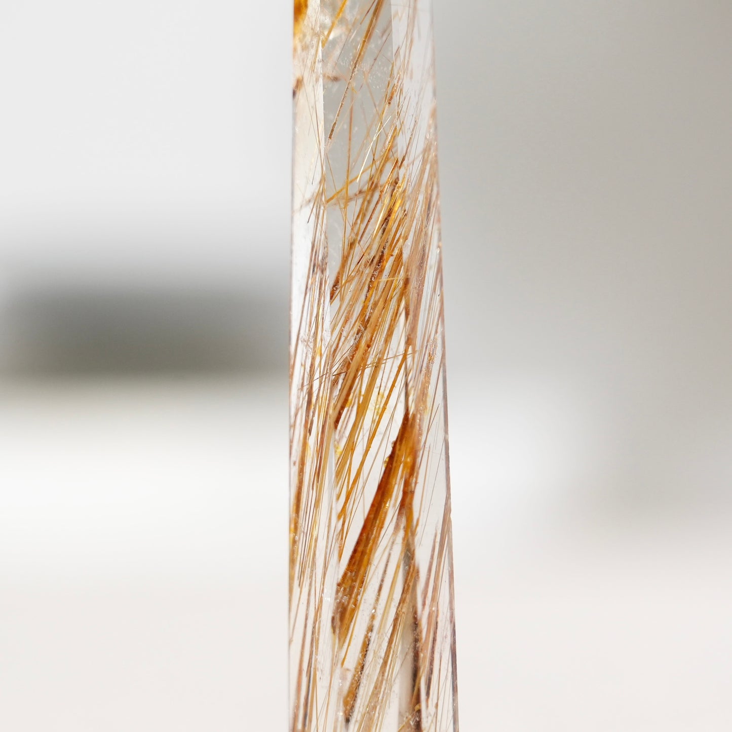 Golden titanium quartz freeform