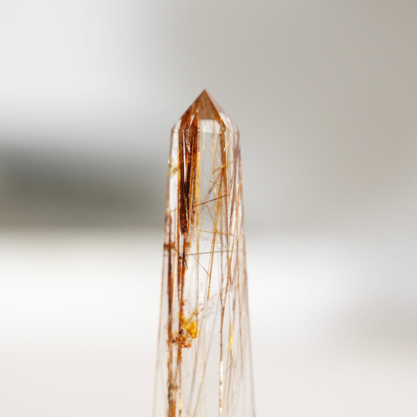 Golden titanium quartz freeform