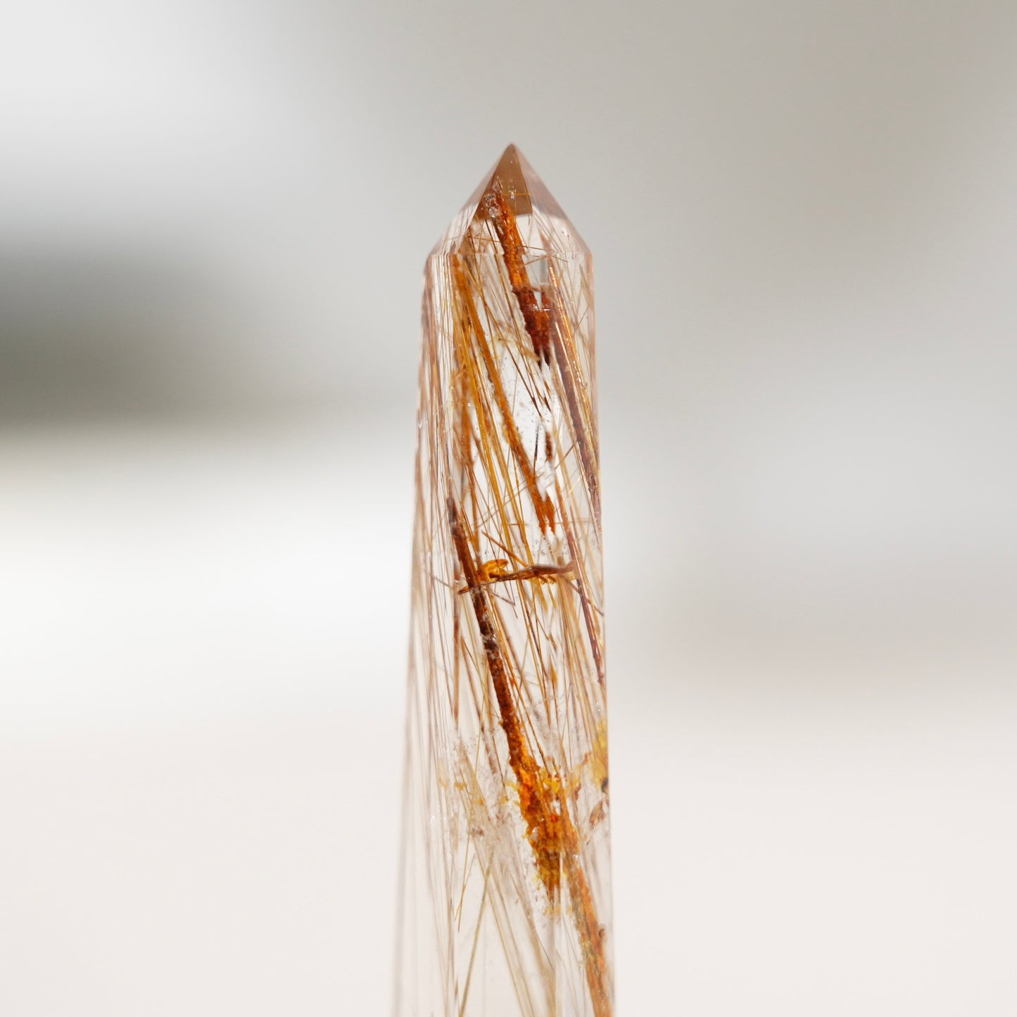 Golden titanium quartz freeform